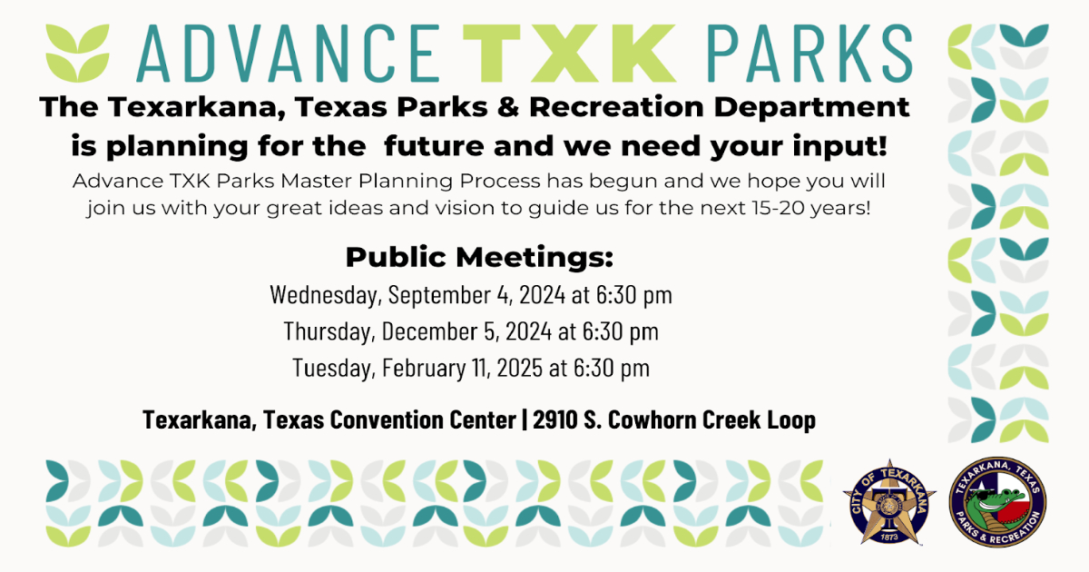 Texarkana, Texas Parks and Recreation begins master plan process