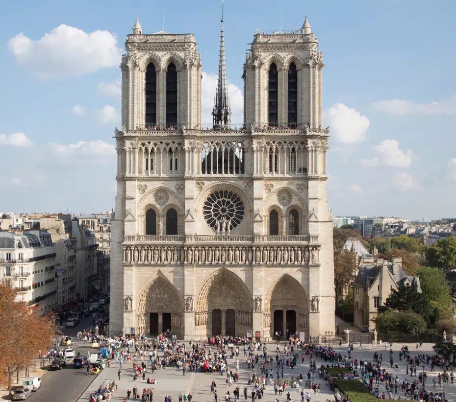 Notre Dame West Facade Gothic Cathedral