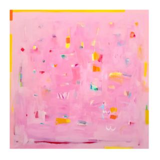 Pink abstract painting print