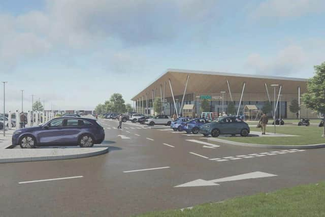 There will be almost 400 parking spaces and 50 electric vehicle chargers - with the capacity to equip all spaces with charging points in the future (Image: CG Architects/PWA Planning/Moto, via Preston City Council's planning portal)