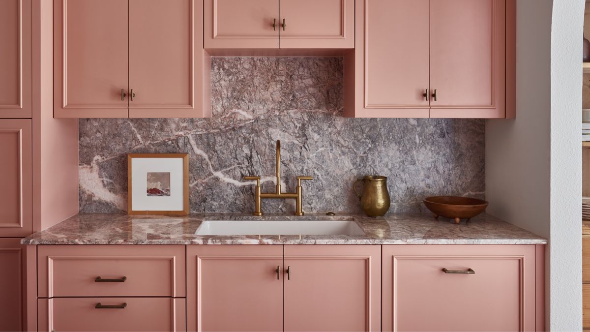 Is “Dusty Pink” the new neutral for kitchen cabinets? We say yes