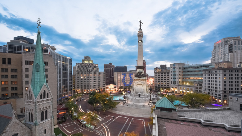 Portrait shot of downtown Indianapolis