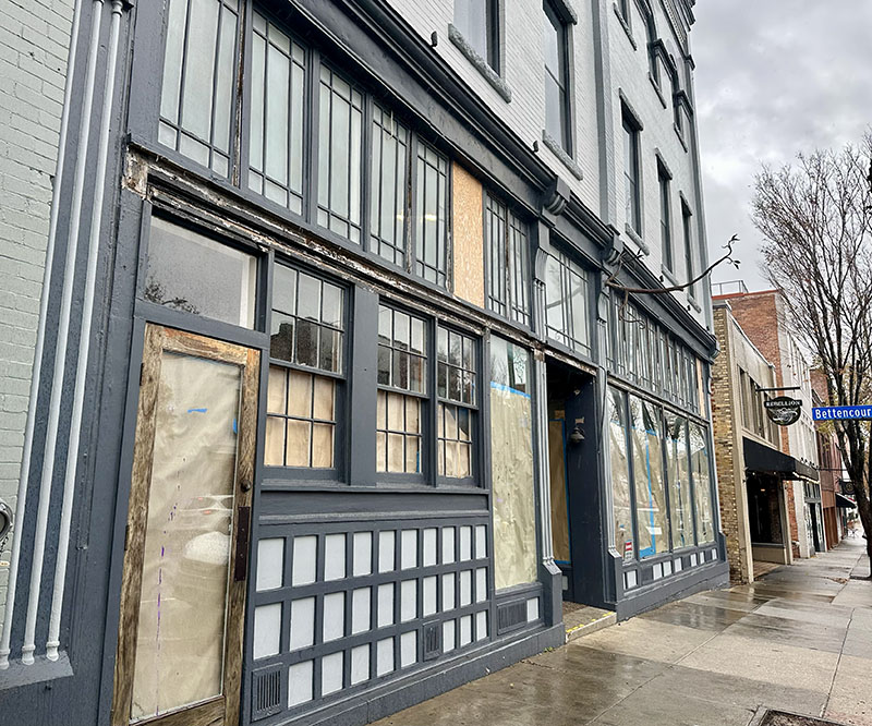 The historic building on Front Street could see a new facade