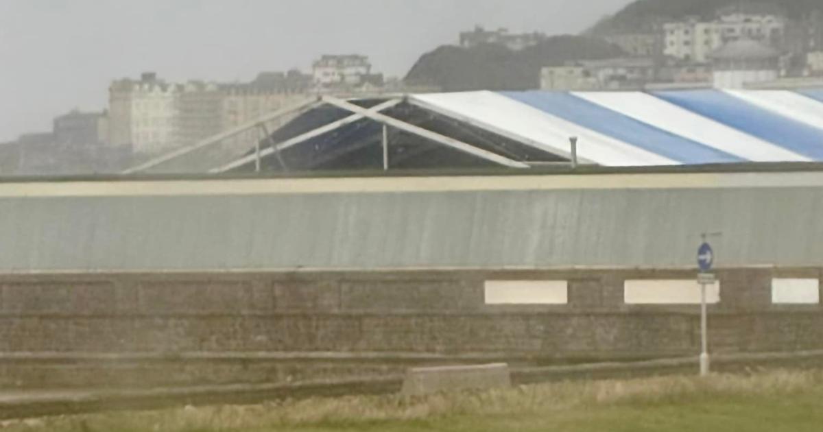 The roof of the Icescape Tropicana was damaged by Storm Darragh