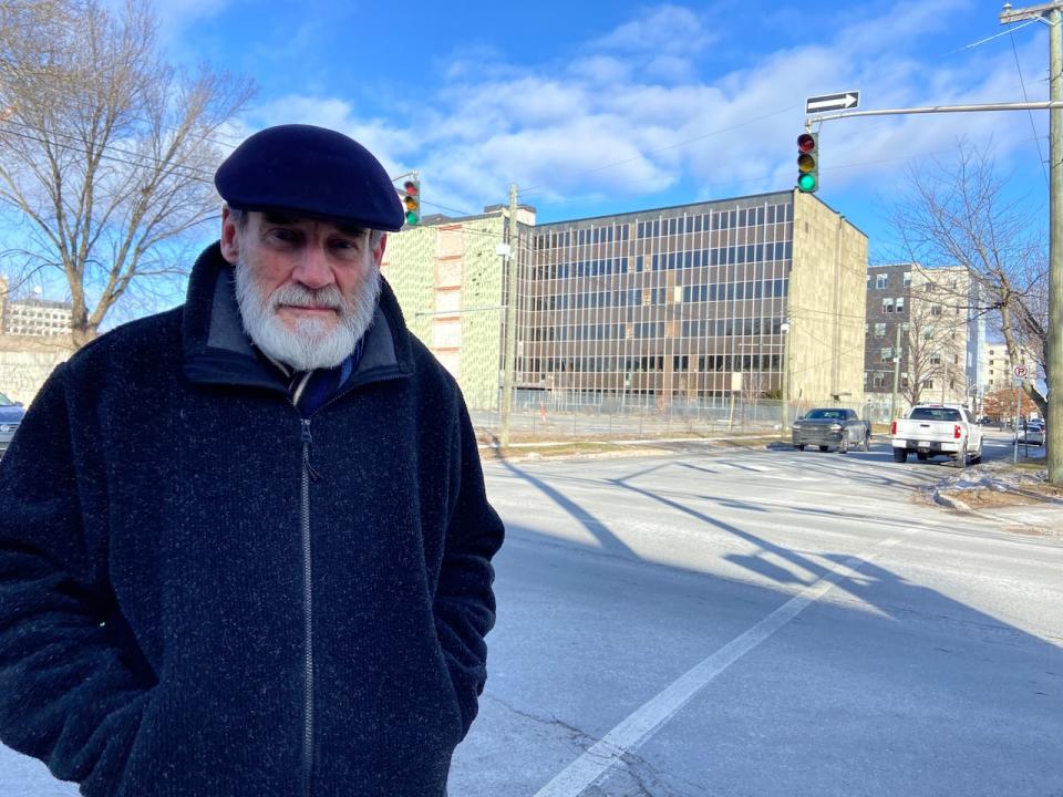 Floyd Jackson has lived on St. John Street across from the Centennial Building for 40 years and says he is disappointed with the proposed changes to the facade.