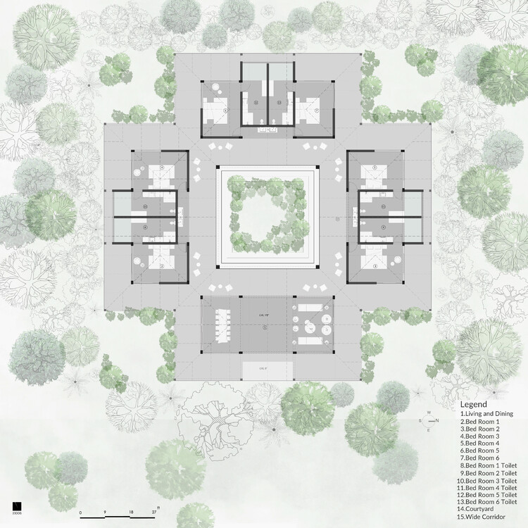 Courtyard House / 23 Degrees Design Shift – Image 25 of 27