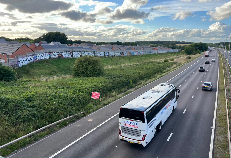 Ms Lawrence compared the fencing to fencing along the motorway, including at The Kingsgate development in Shepshed, Leics - right next to the M1