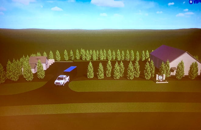 A computer rendering of what the Elements Landscaping depot will look like when completed on Levittown Parkway.