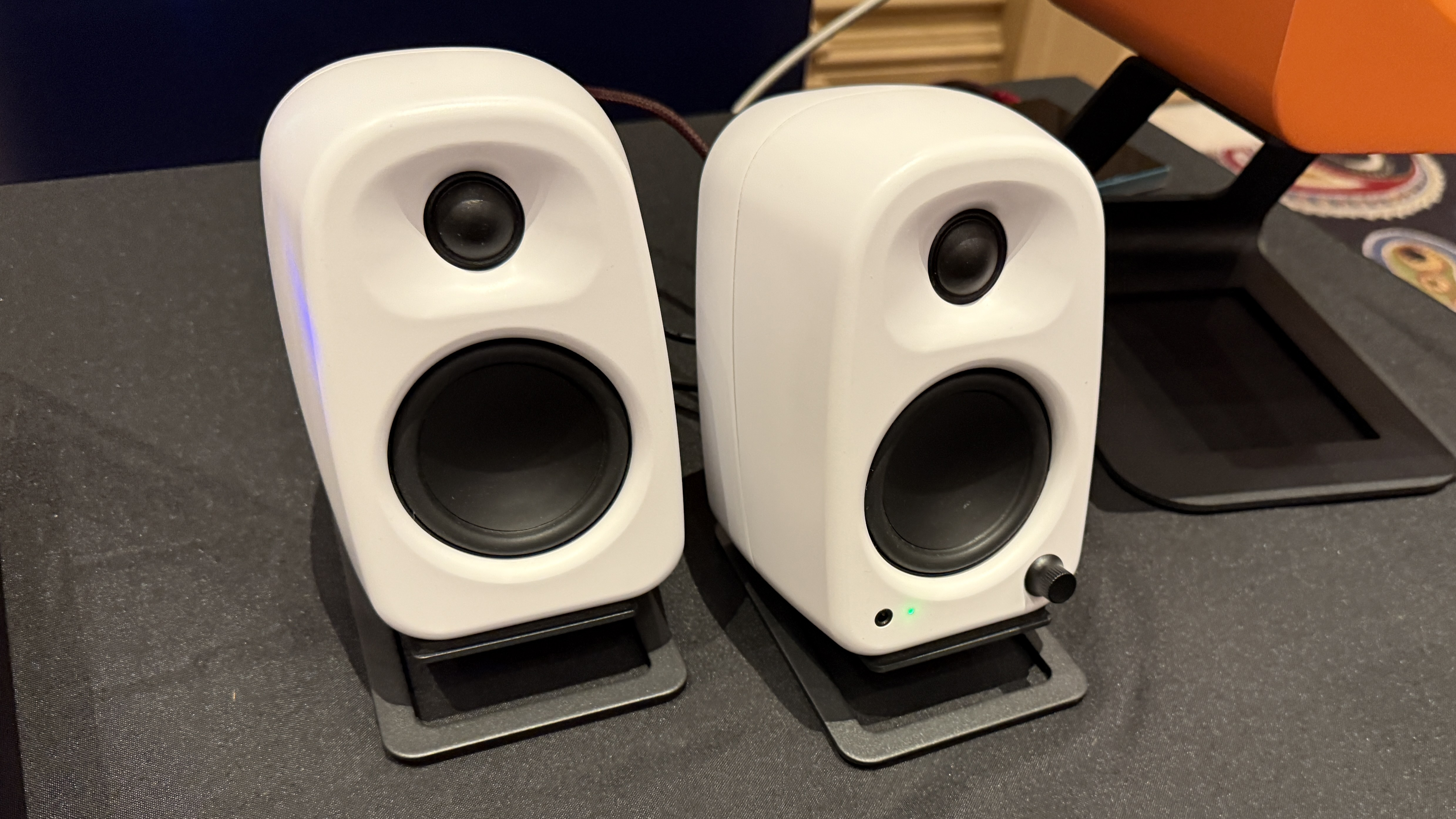 Kanto UKI speakers in white at CES 2025