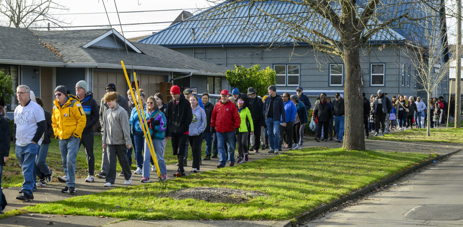 Hundreds gathered for the MLK Peace March north of Salem