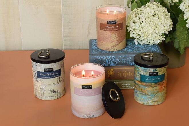 Candles give your home an inviting look and smell