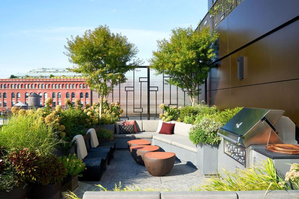 A garden terrace in New York City