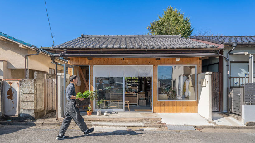 A Japanese wooden house turns into a traditional vegetable shop in Kiryu