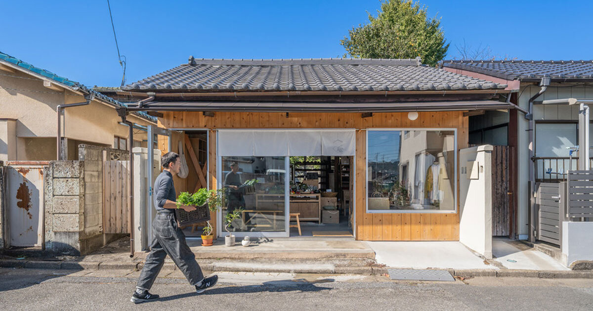 A Japanese wooden house turns into a traditional vegetable shop in Kiryu