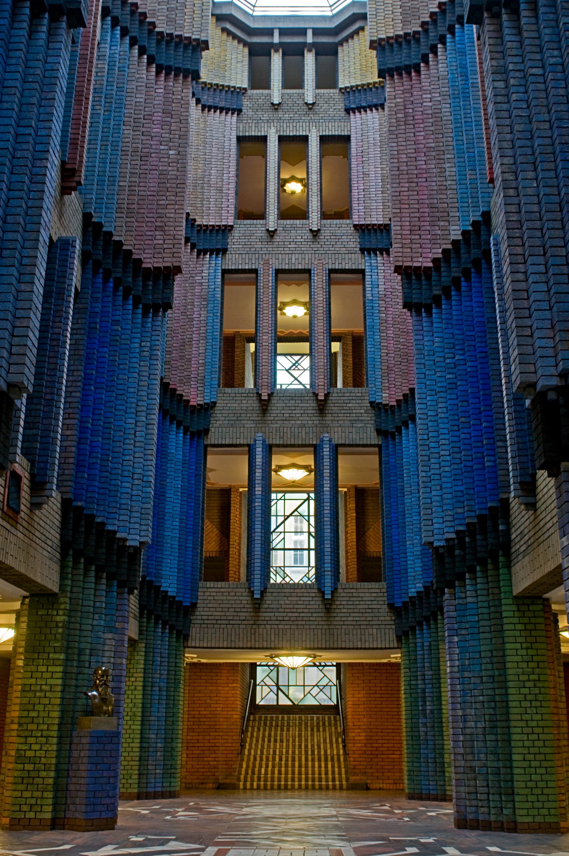 Colorful brick expressionism in a Frankfurt factory