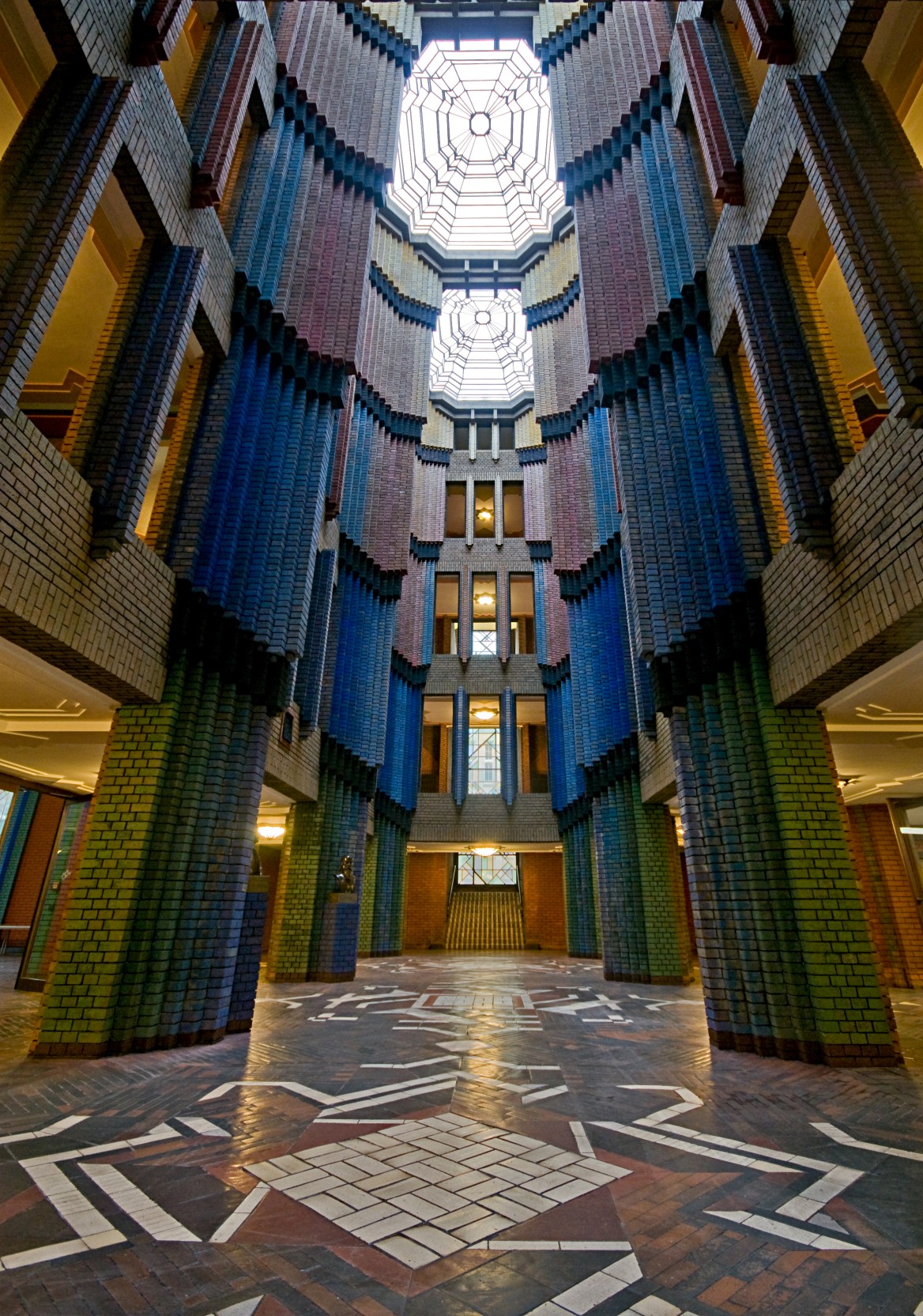 Colorful brick expressionism in a Frankfurt factory