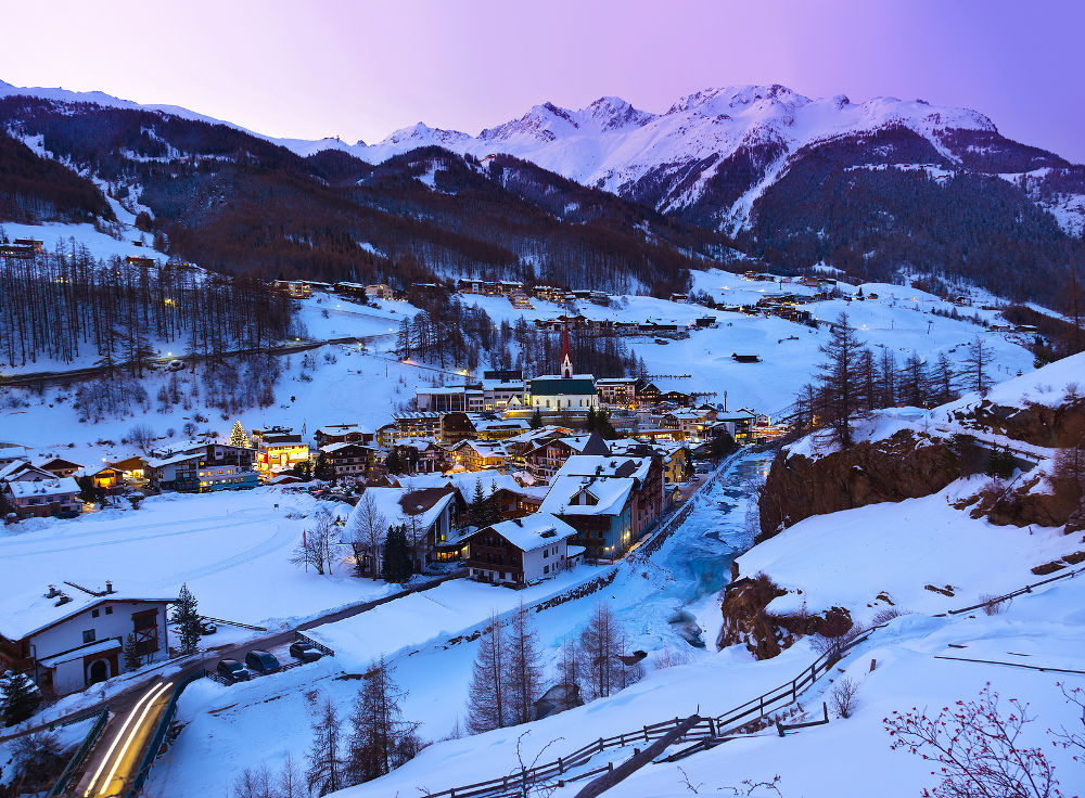 Mountains ski resort Sölden Austria