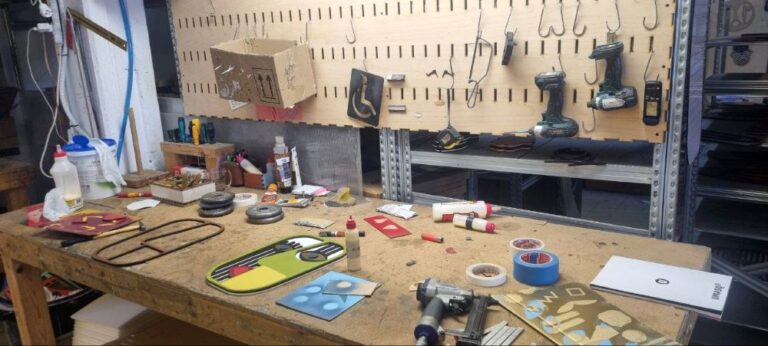 Tzachi Nevo's tools in the Umasqu studio. Photo by Yulia Karra 