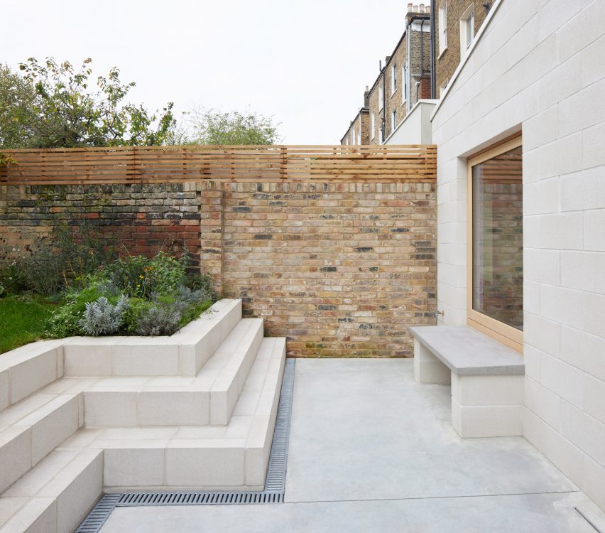 External terrace within Hoj House Extension in London