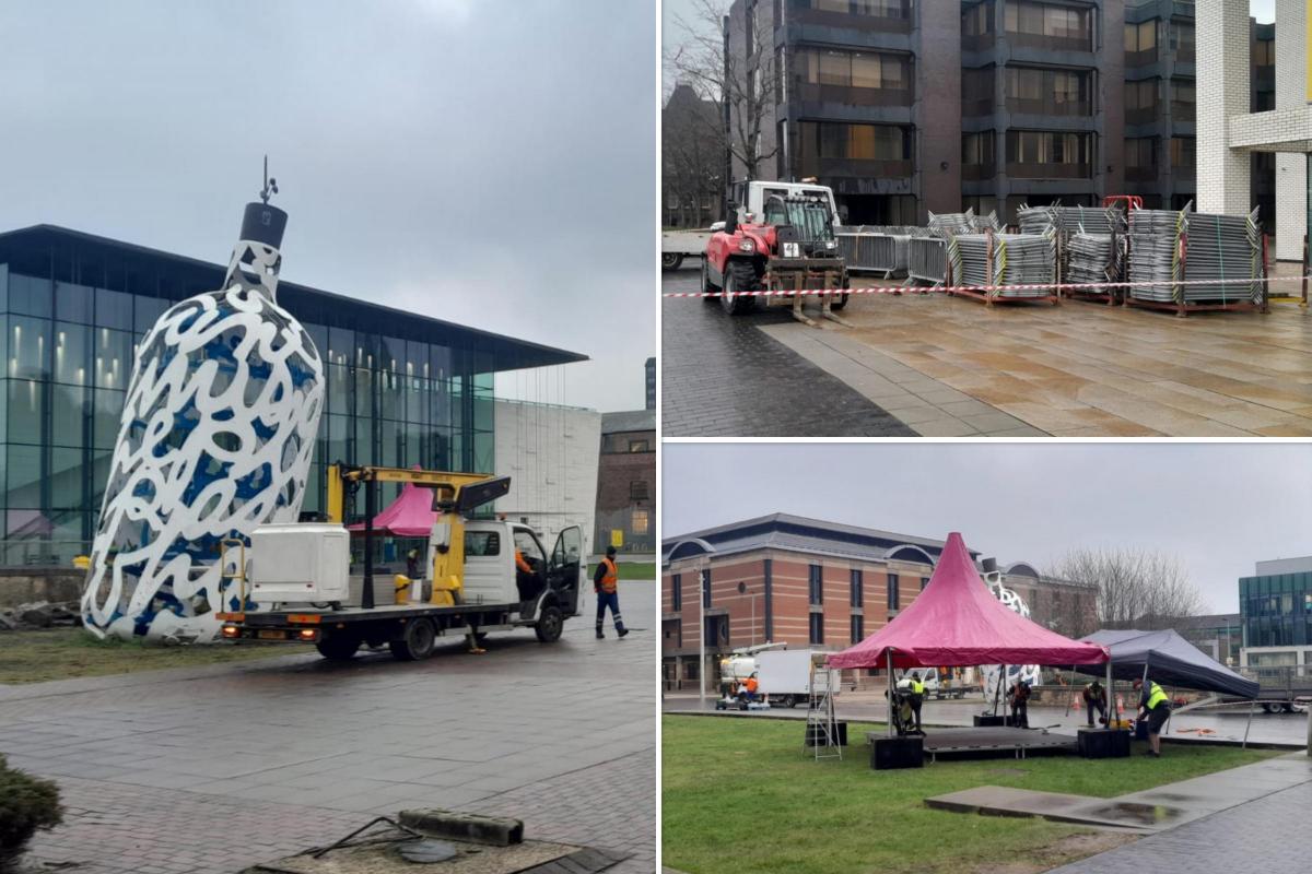 Fences, tents and toilets start as preparations for TEESSIDE ROYAL visit