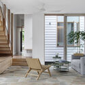 Life cycle house / Steffen Welsch Architects - interior photography, living room, wood, stairs, chairs