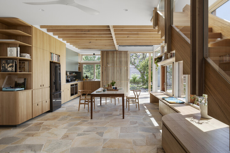 Life cycle house / Steffen Welsch Architects - interior photography, wood, kitchen, worktop, chair, table