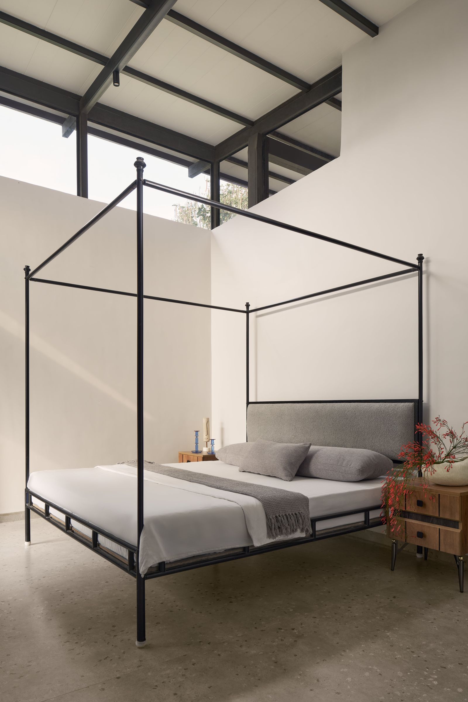 Image can contain furniture bedrooms in the interior and the canopy bed