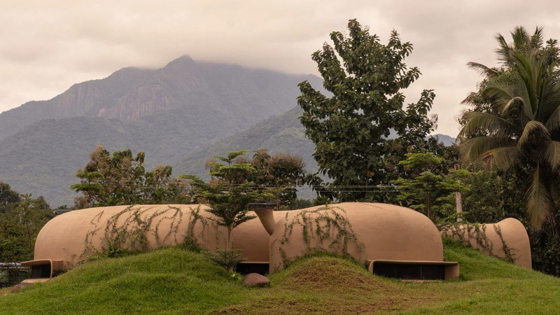 Cave-like folded residences: Wild House