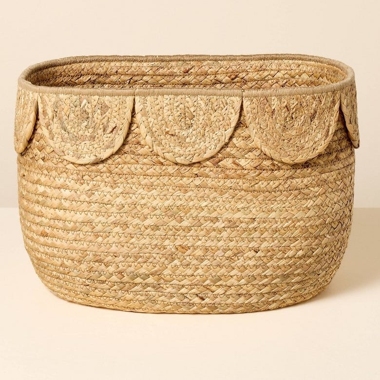 Woven storage basket