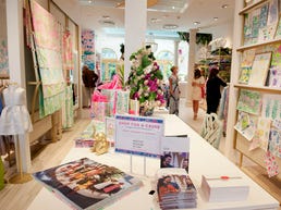 Lilly Pulitzer enlivens the collection of men.