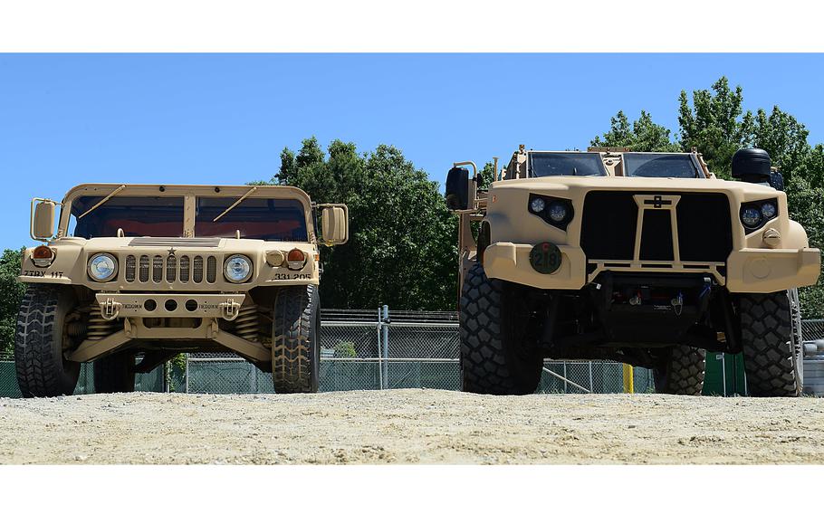 Seen the fronts of a Humvee and a JLTV side by side.