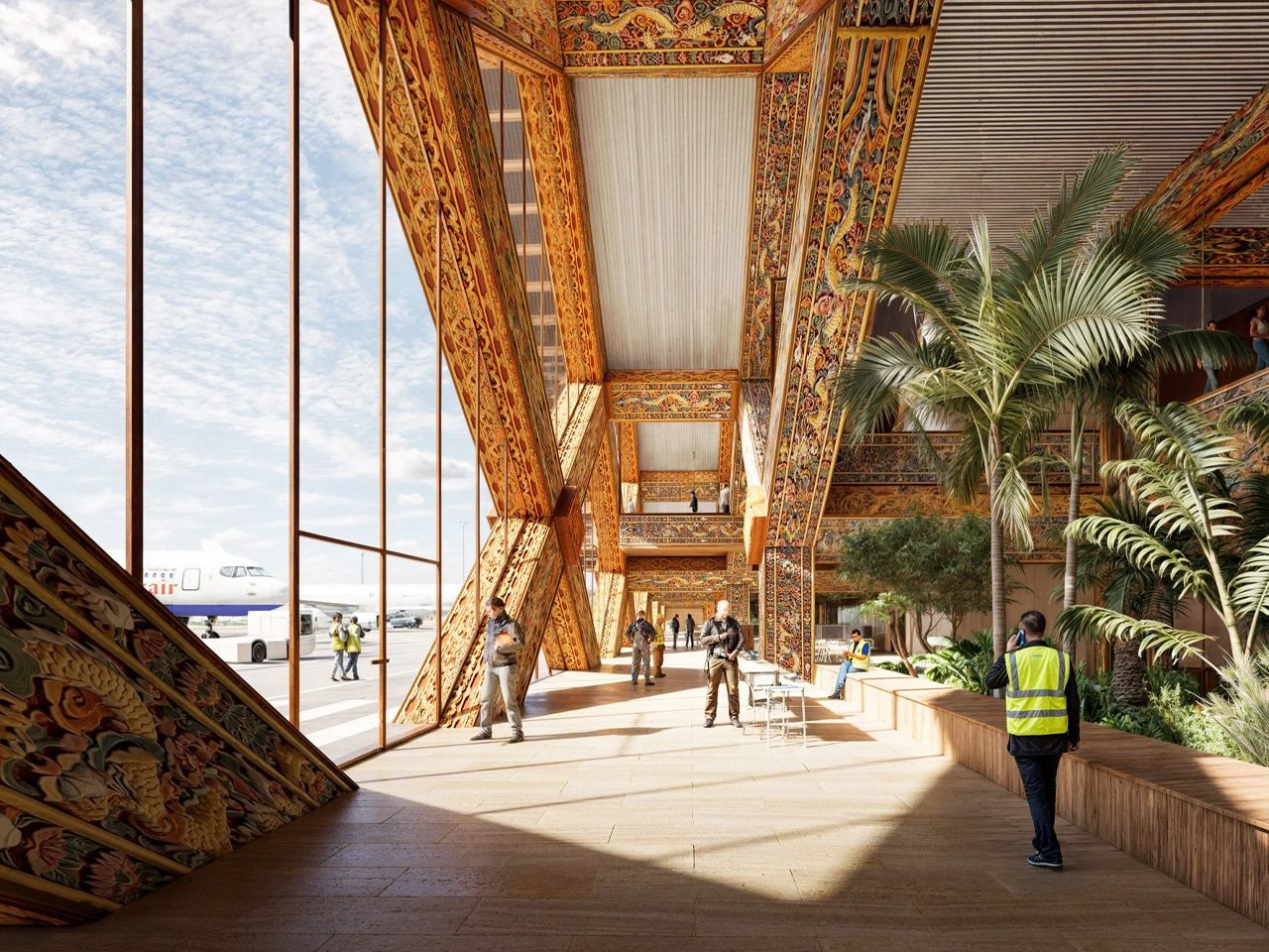 Big's unique design for GelPhu International Airport combines passengers with Bhutan's natural beauty