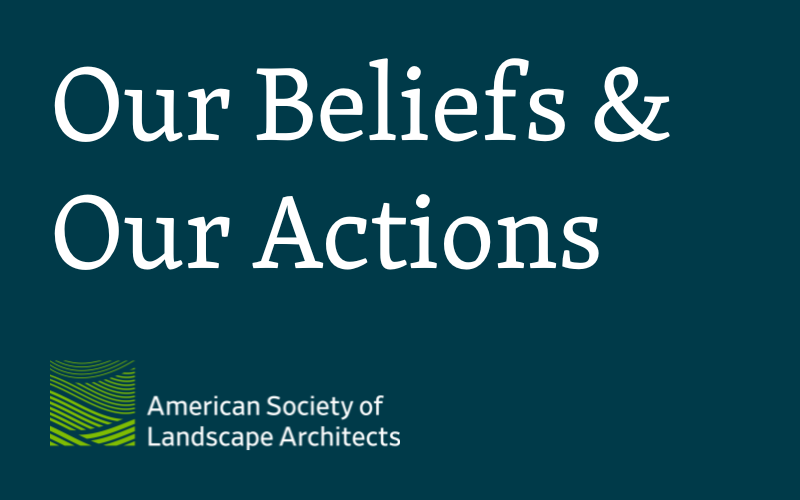 Increase the voice of the landscape architects and create living and resilient communities