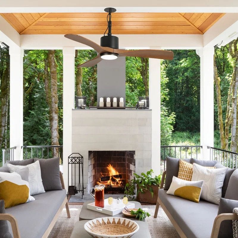 42" Plug-in wet rated outdoor ceiling fans