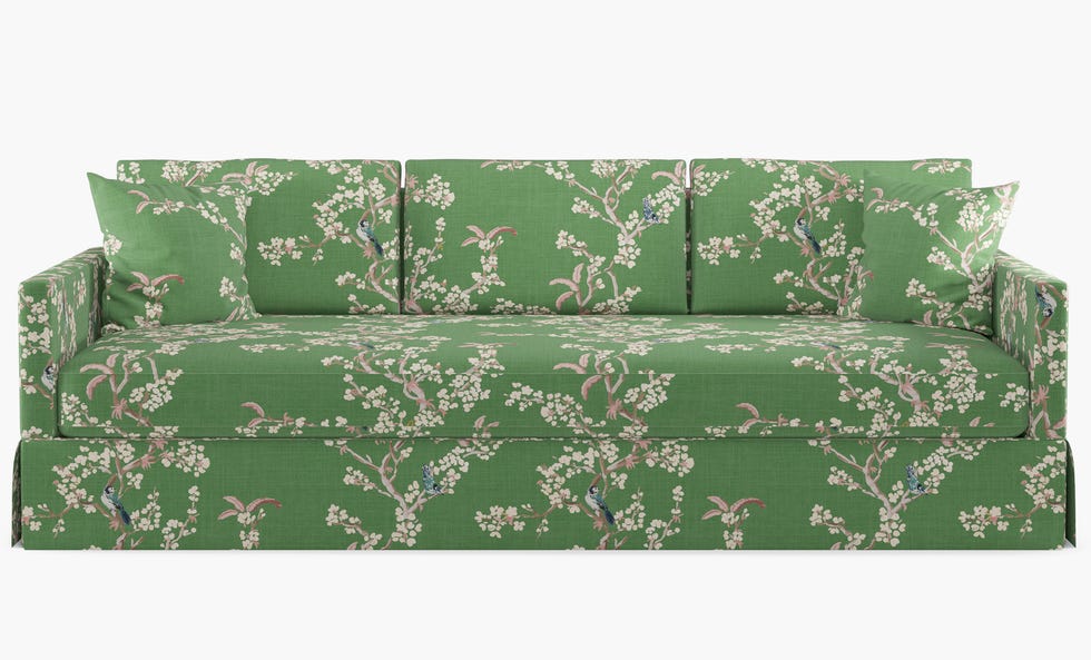 Turned track arm sofa