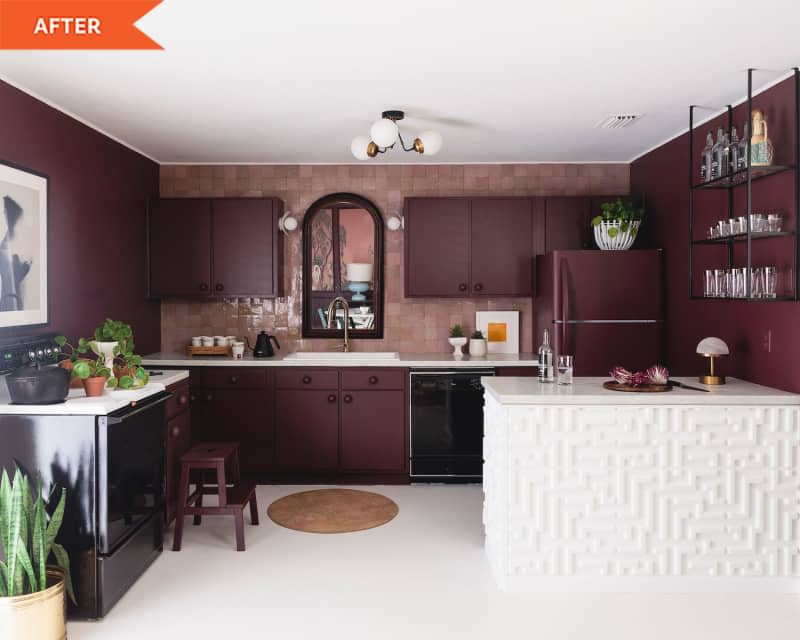 Merlot painted kitchen
