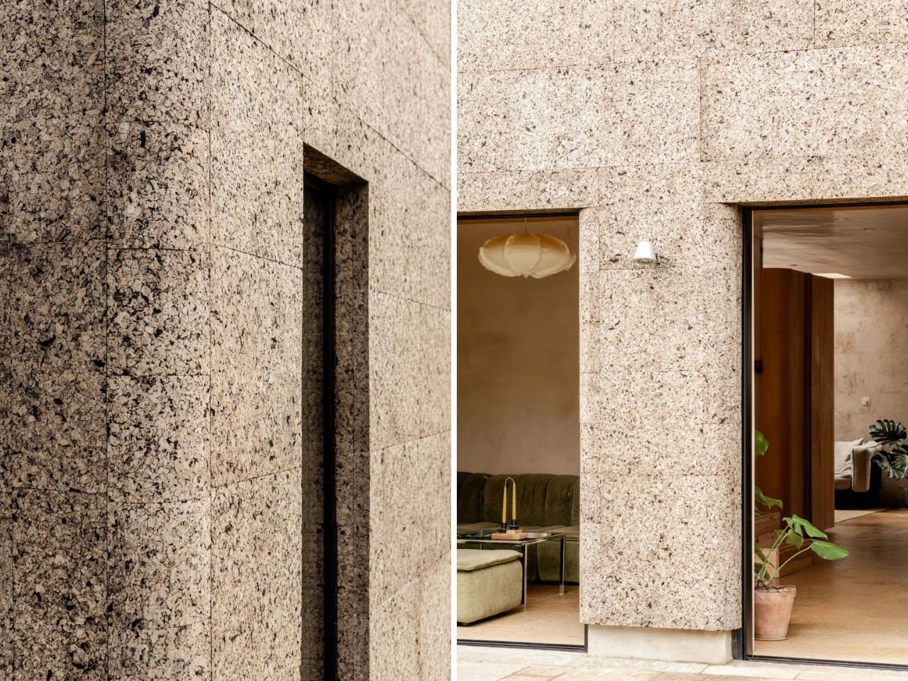 This house in the 1970s received a sustainable cork connection and disturbs the London architecture