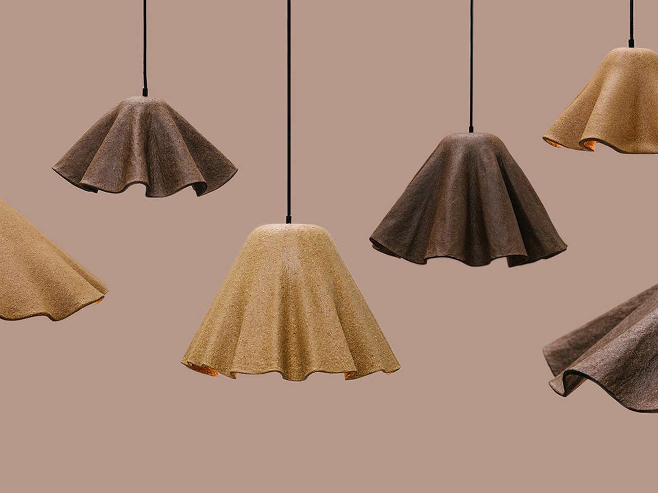 From coffee bowls to banana fibers: the 5 innovative materials that change sustainable lighting design