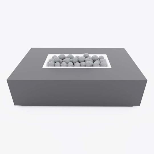 Concrete fireplace table