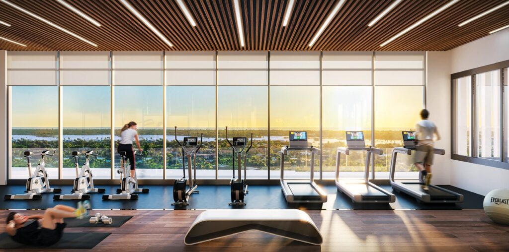 The residents can spoil themselves with the amenities of the community, including a fitness fitness center for fitness fitness and yoga studio.