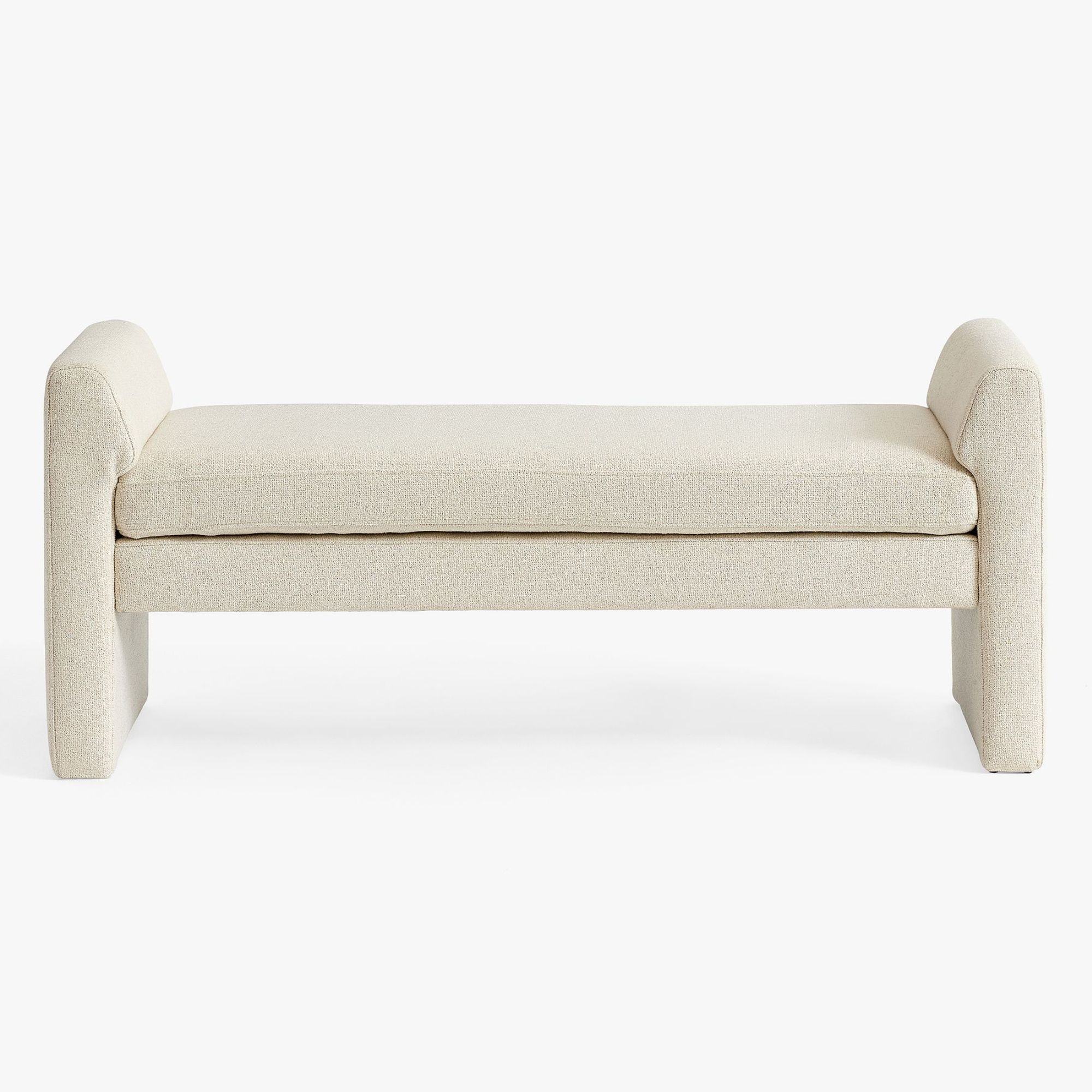 Cream padded bank