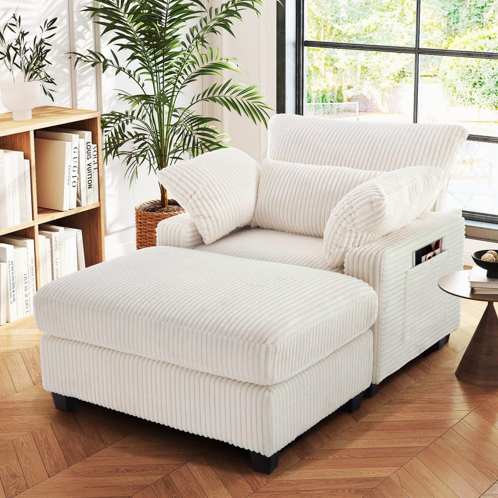 Oversized Cord -Chaise -Lounge chair with Ottoman Oversized Cord -Chaise -Lounge chair with Ottoman