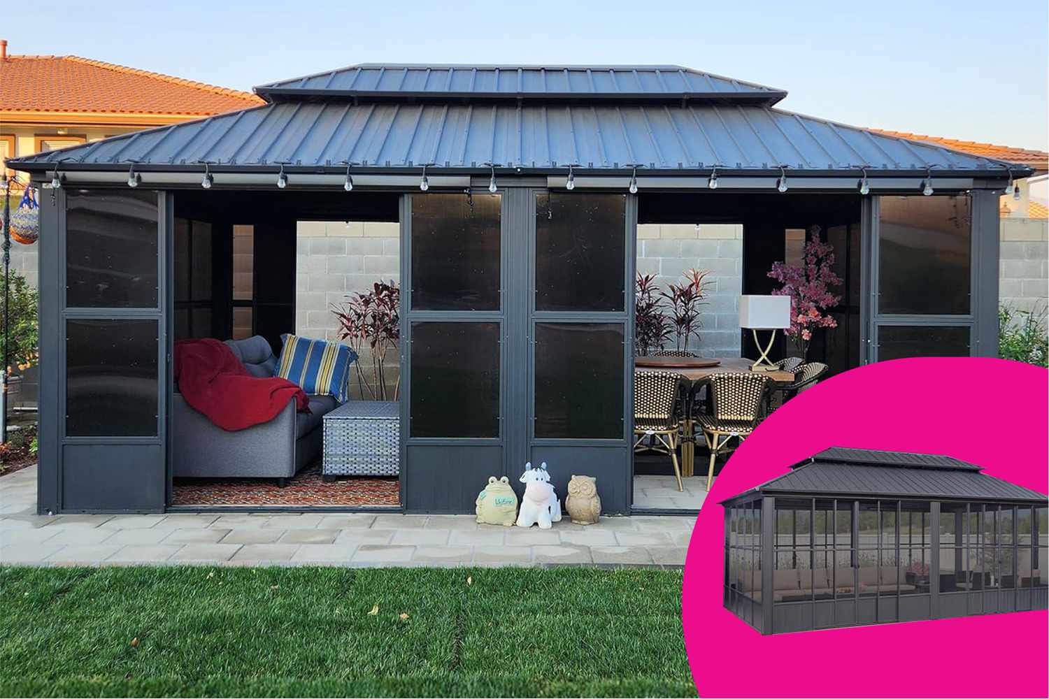 Amazon sells a spacious outdoor pavilion for 5,000 US dollars