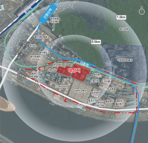 Location map of the Hangaram apartment