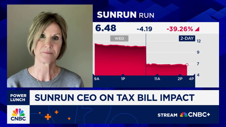 The CEO of Sunrun shows the effects of Cred performance credits in the new tax bill