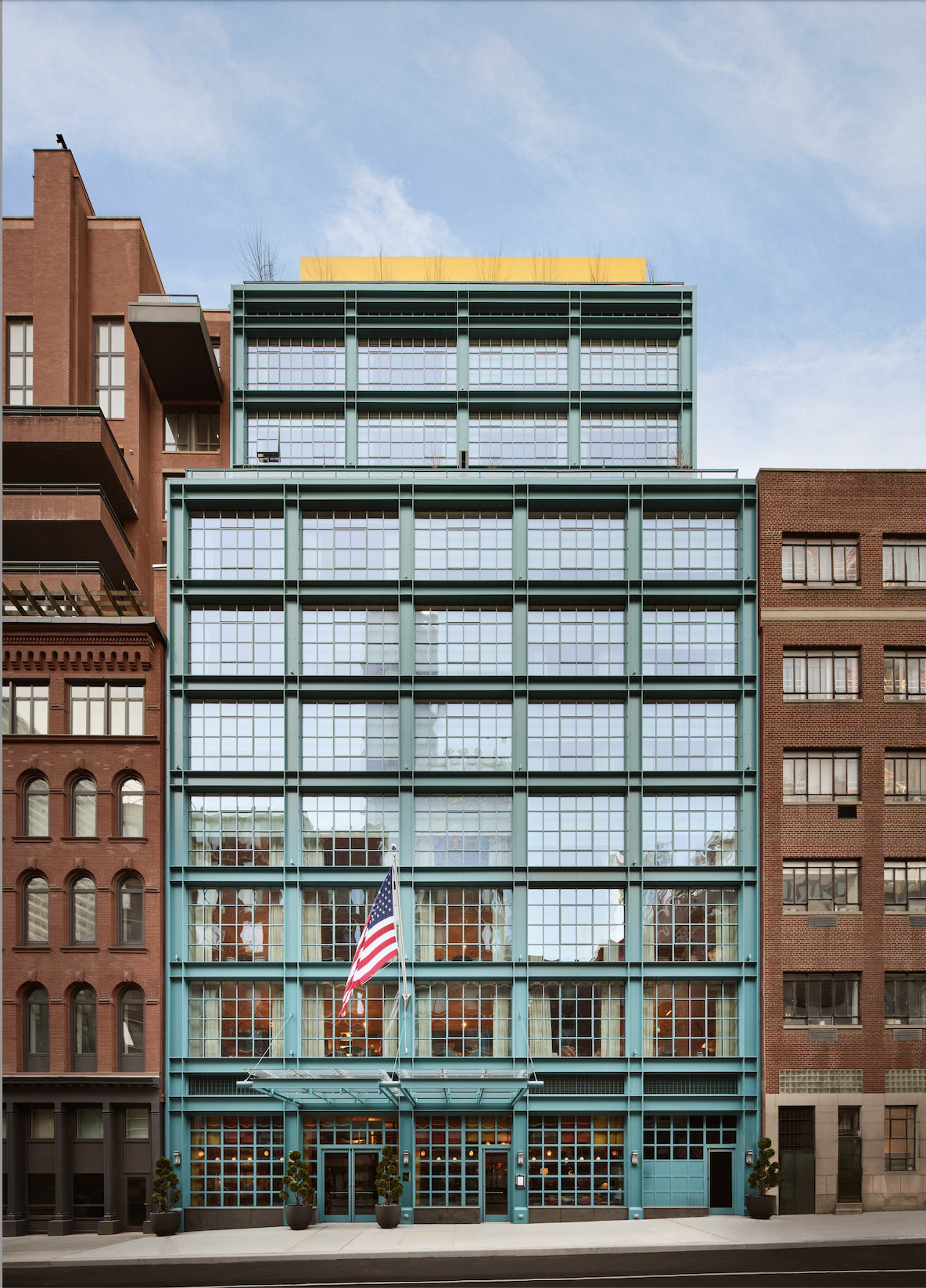 Enter the living, pattering world of a Tribeca's Warren Street Hotel of a Tribeca