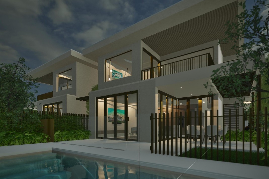 Modern duplex, which is intended for USD Site $ 2.3 million