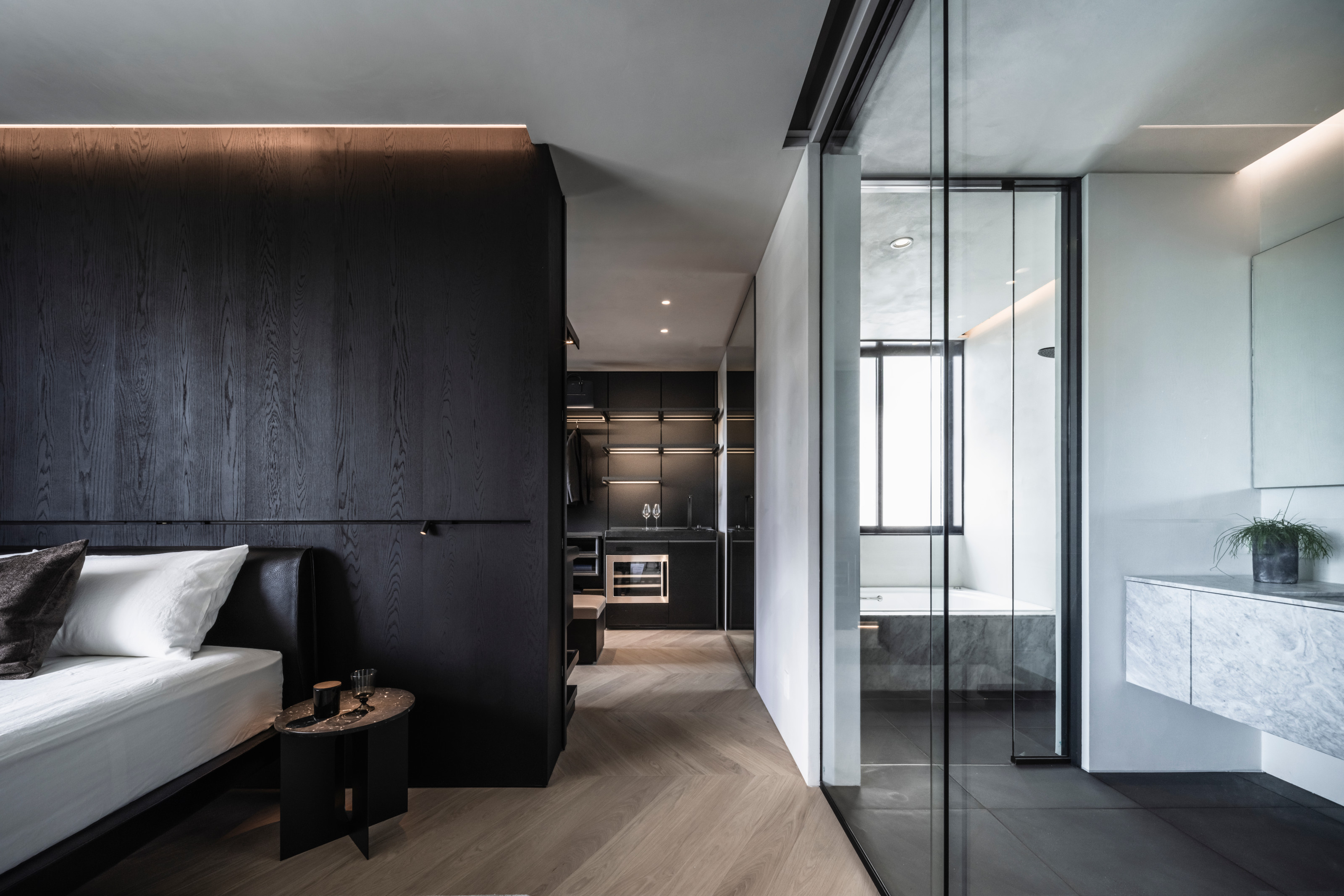 One of the bedrooms at No. 001 Minami Aoyama
