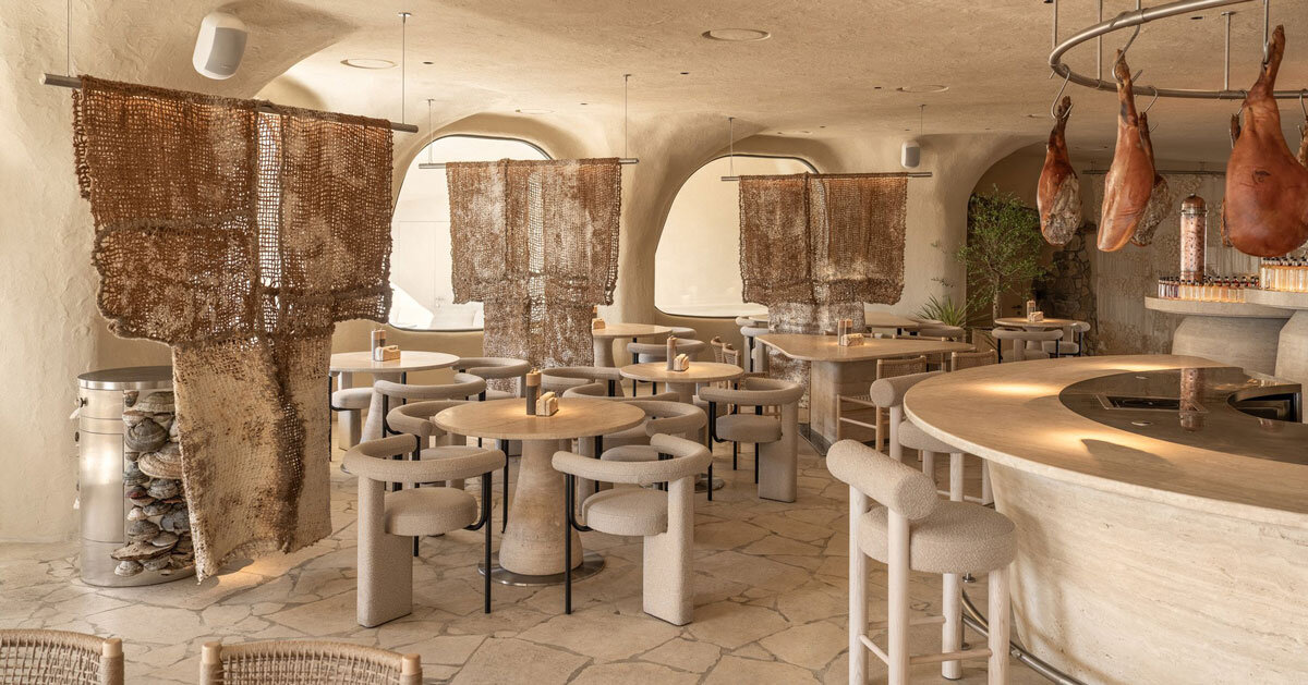 Bio-Basis-Material form-mushroom-inspired restaurant interior of Yod Group
