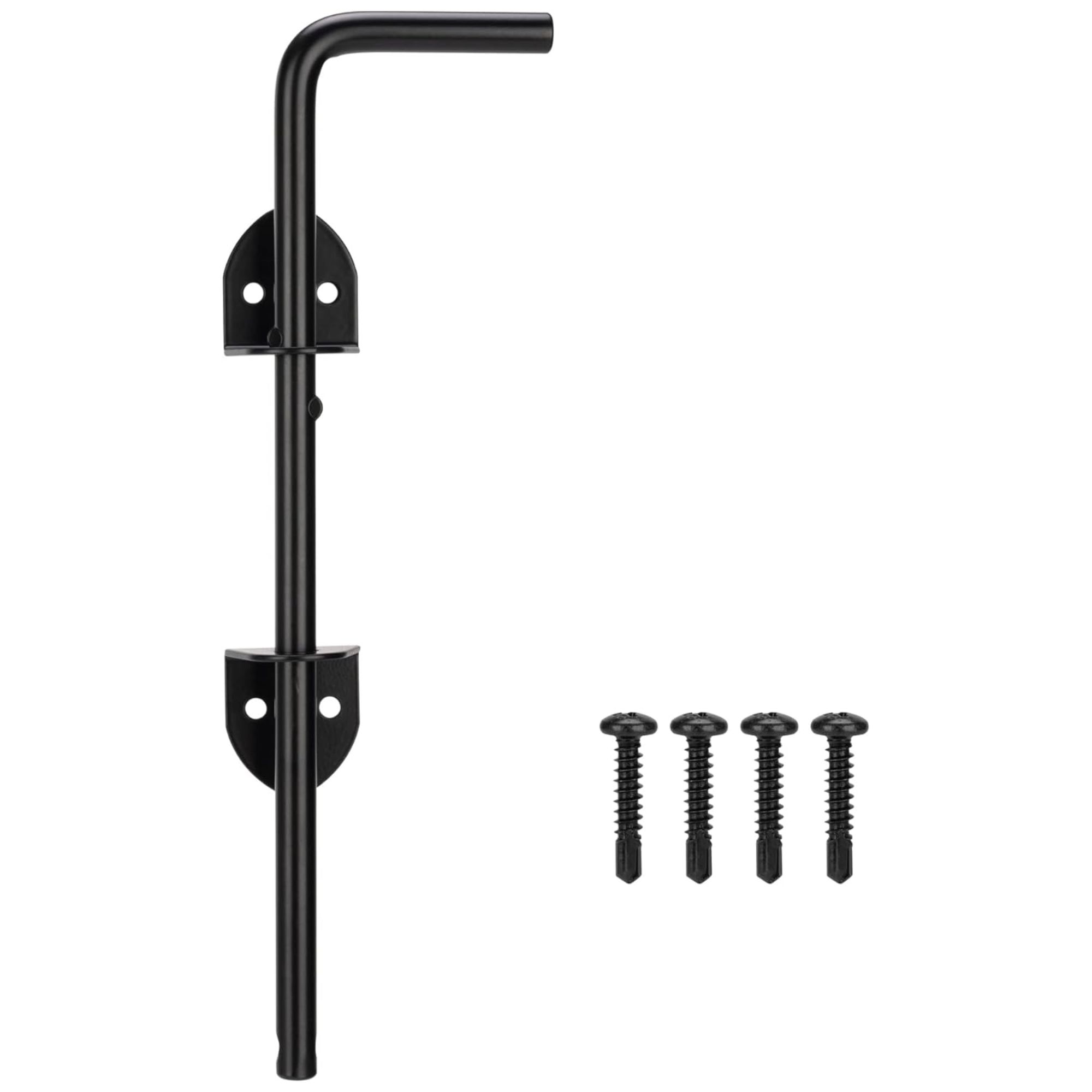 Black gate screws with four screws